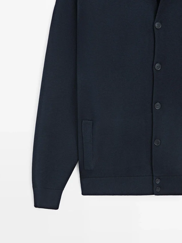 100% katoenen gebreid vest met polokraag 100% katoenen gebreid vest met polokraag