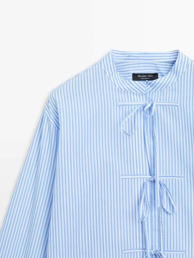 100% katoenen gestreept overhemd 100% katoenen gestreept overhemd