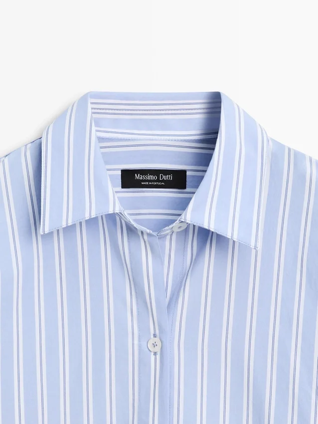 100% katoenen gestreept overhemd 100% katoenen gestreept overhemd