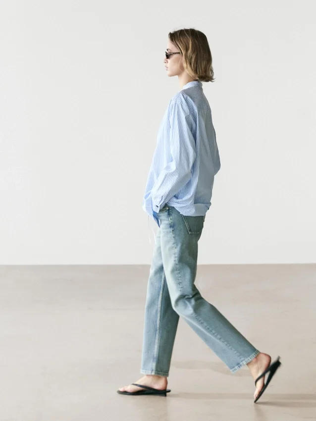 100% katoenen gestreept overhemd 100% katoenen gestreept overhemd