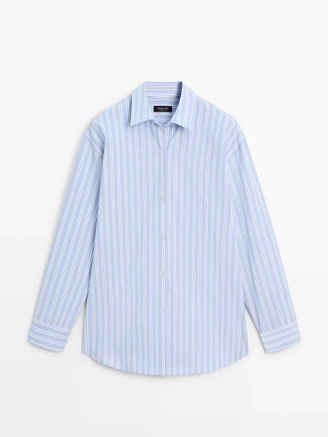 100% katoenen gestreept overhemd 100% katoenen gestreept overhemd