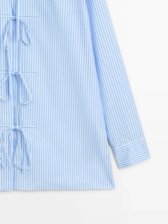 100% katoenen gestreept overhemd 100% katoenen gestreept overhemd