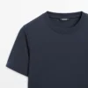 100% katoenen interlock T-shirt met ronde hals 100% katoenen interlock T-shirt met ronde hals