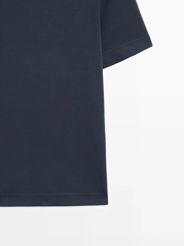 100% katoenen interlock T-shirt met ronde hals 100% katoenen interlock T-shirt met ronde hals