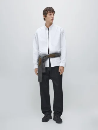 100% katoenen Oxford-overhemd met normale pasvorm