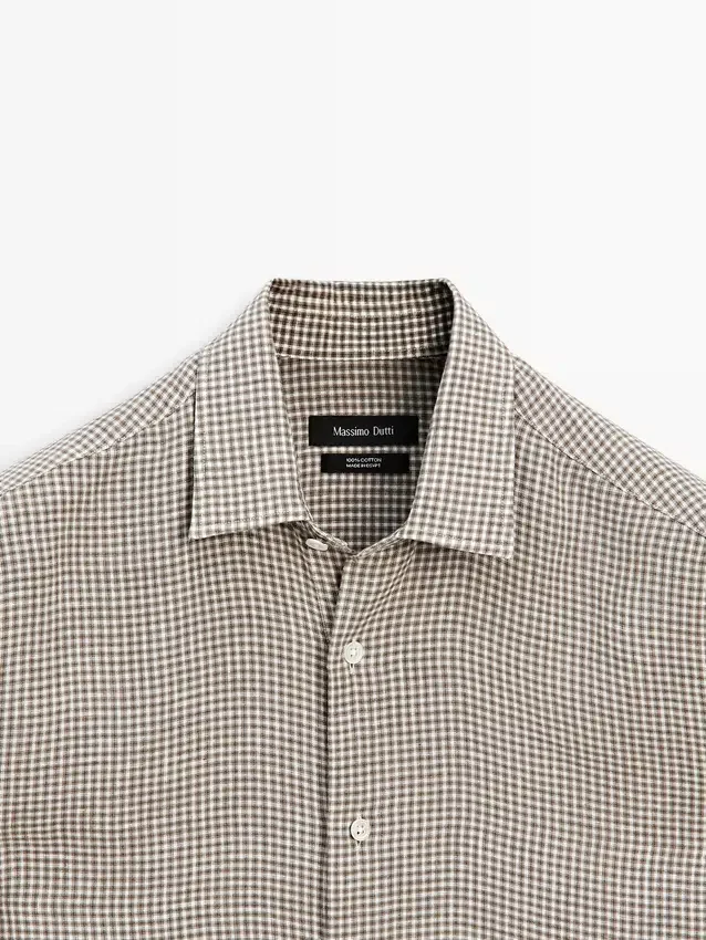 100% linnen geruit overhemd 100% linnen geruit overhemd