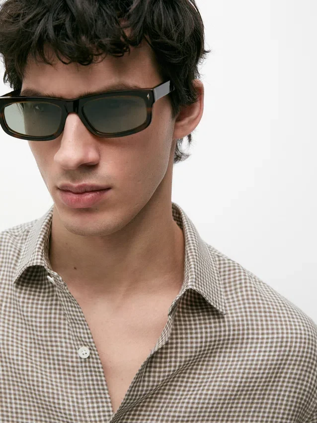 100% linnen geruit overhemd 100% linnen geruit overhemd