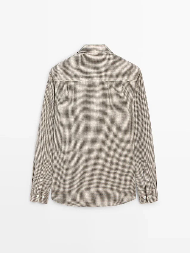 100% linnen geruit overhemd 100% linnen geruit overhemd