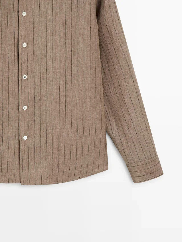 100% linnen gestreept overhemd 100% linnen gestreept overhemd