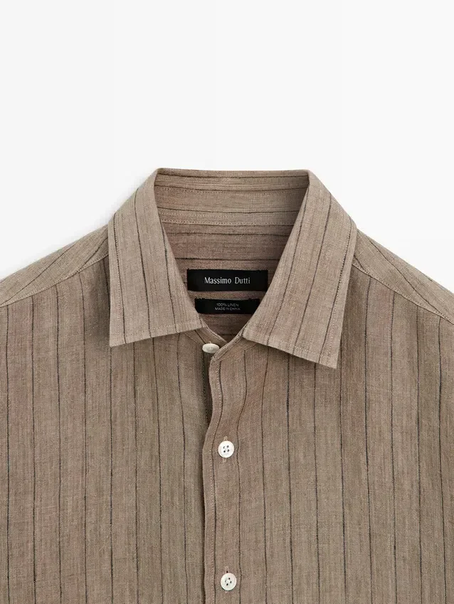 100% linnen gestreept overhemd 100% linnen gestreept overhemd