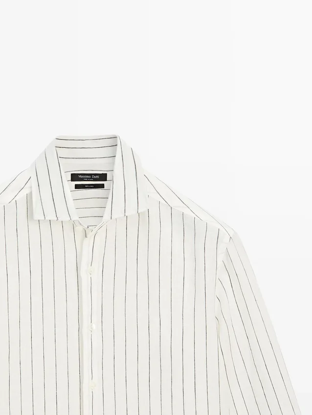 100% linnen gestreept overhemd 100% linnen gestreept overhemd