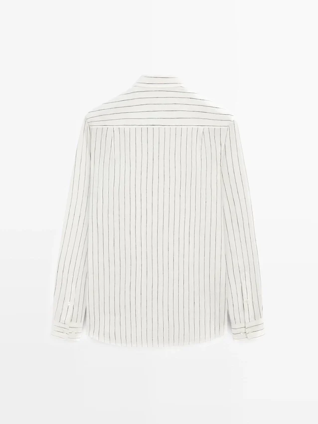 100% linnen gestreept overhemd 100% linnen gestreept overhemd