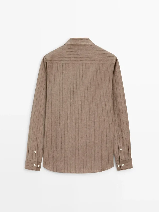 100% linnen gestreept overhemd 100% linnen gestreept overhemd