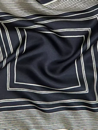 100% zijden gestreepte sjaal