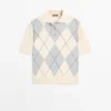 Argyle gebreide Polo-trui