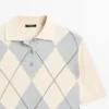 Argyle gebreide Polo-trui