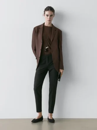 Blazer van crêpestof