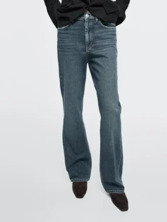 Boot-cut jeans met hoge taille