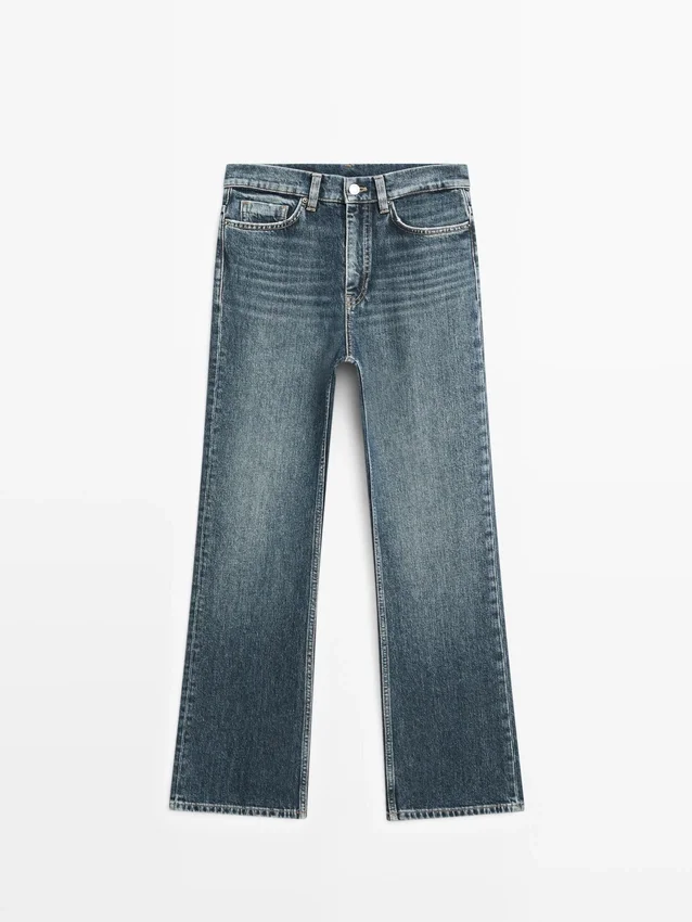 Boot-cut jeans met hoge taille Boot-cut jeans met hoge taille