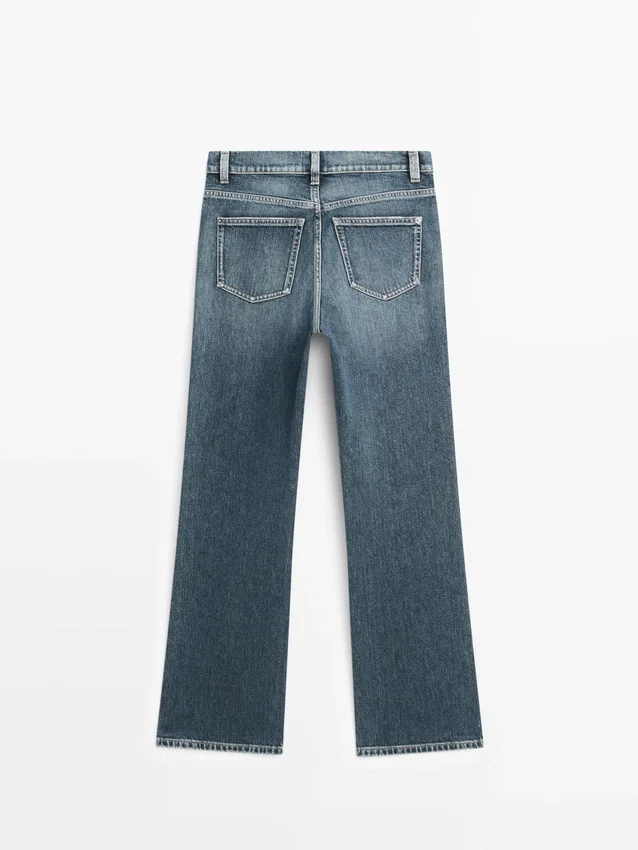 Boot-cut jeans met hoge taille Boot-cut jeans met hoge taille