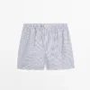 Boxershort met gestreepte print