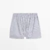 Boxershort met gestreepte print
