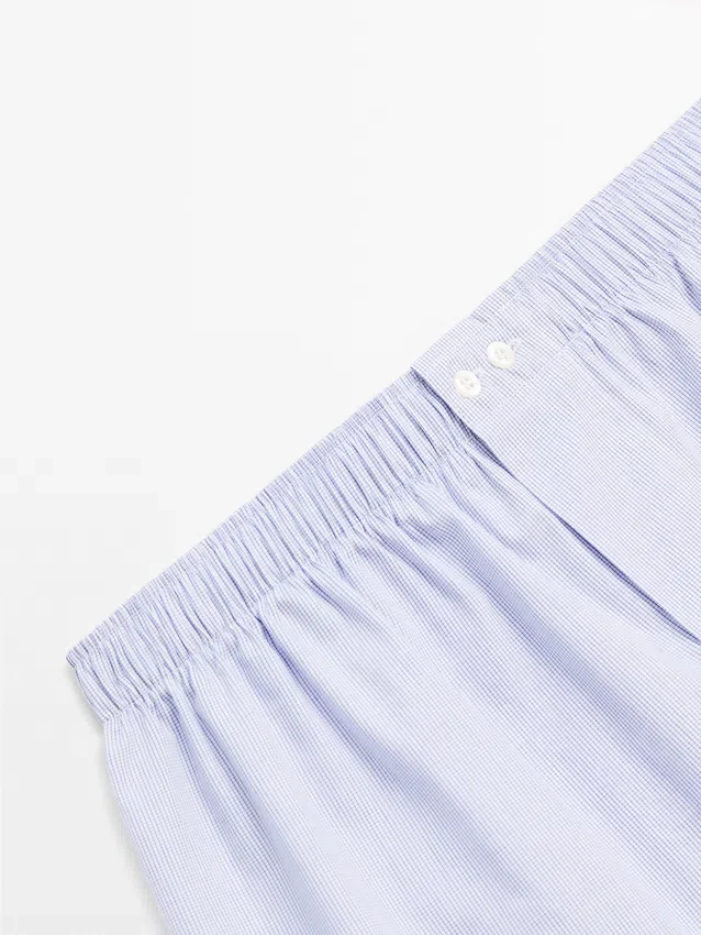 Boxershort met microruitjesprint Boxershort met microruitjesprint