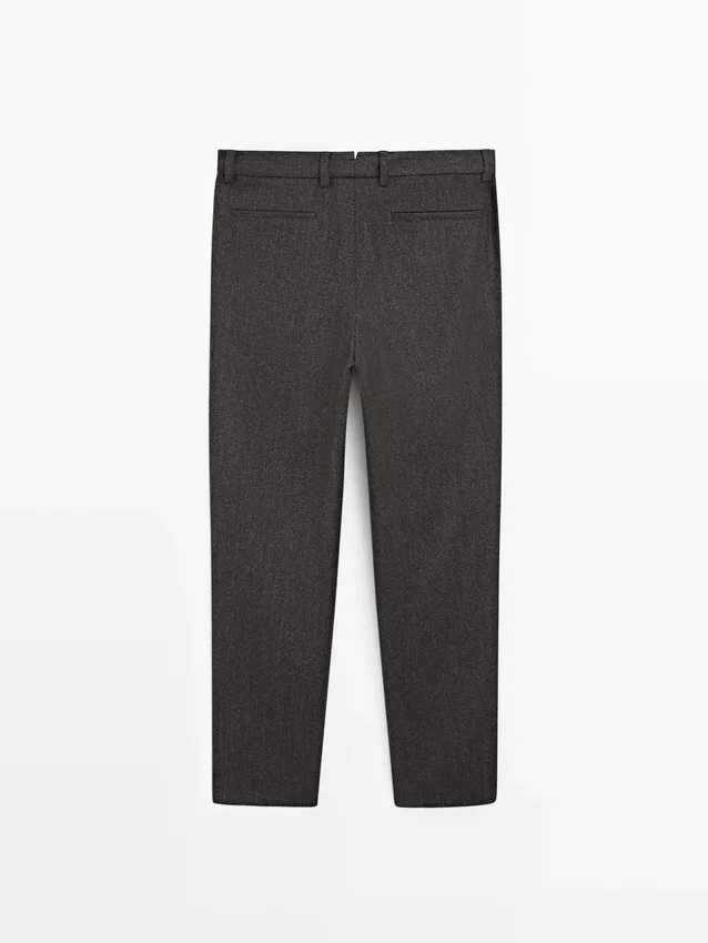 Broek van twill-wolmix Broek van twill-wolmix