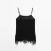 Camisole-top met kanten details