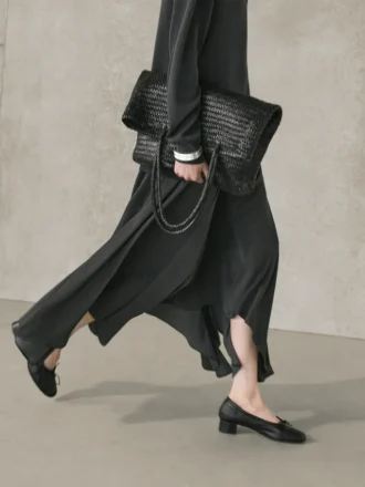 Contrasterende gebreide polojurk