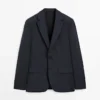 Cool Wool-blazer met ruitjesmotief