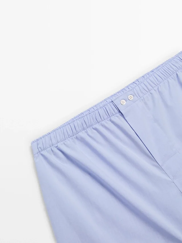 Effen boxershorts van popeline Effen boxershorts van popeline