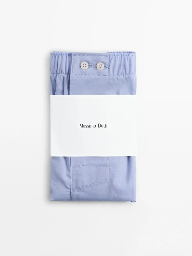 Effen boxershorts van popeline Effen boxershorts van popeline