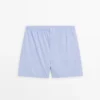 Effen boxershorts van popeline Effen boxershorts van popeline