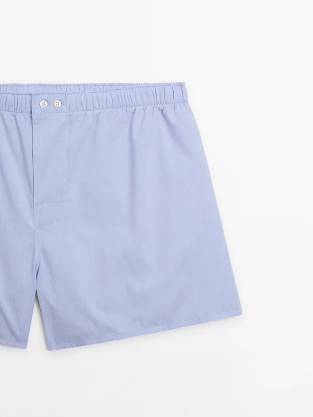 Effen boxershorts van popeline Effen boxershorts van popeline