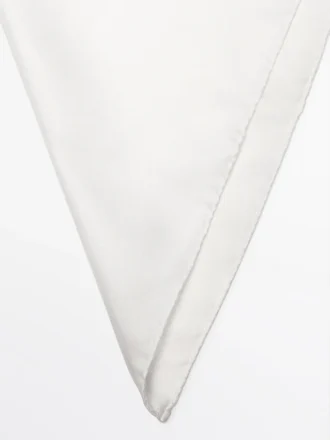 Effen pochet van 100% zijde