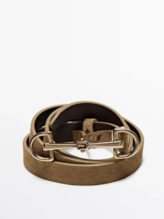 Equestrian Suede Split Leather Belt