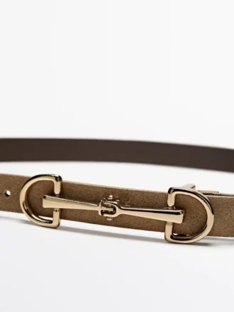 Equestrian Suede Split Leather Belt
