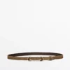 Equestrian Suede Split Leather Belt