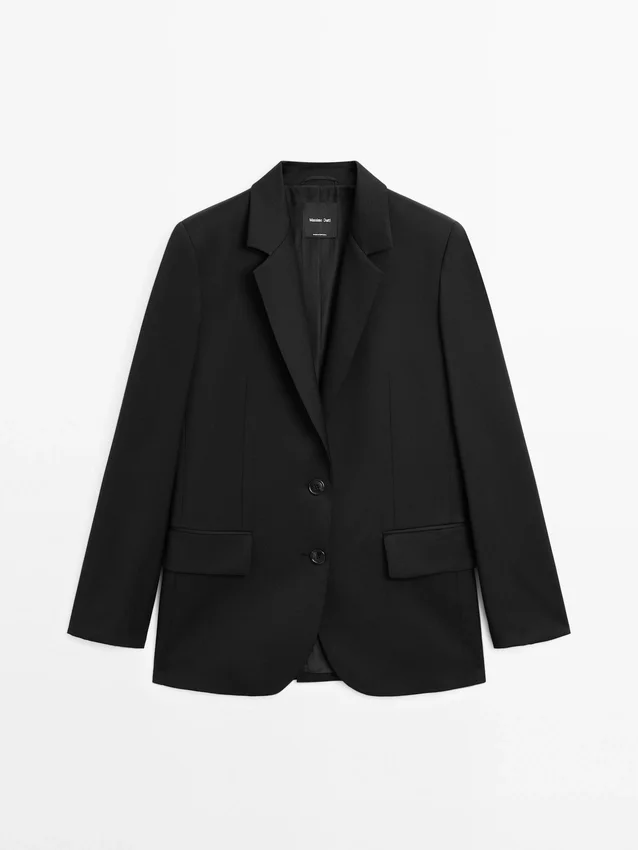 Extra fijne wollen Blazers met twee knopen Extra fijne wollen Blazers met twee knopen