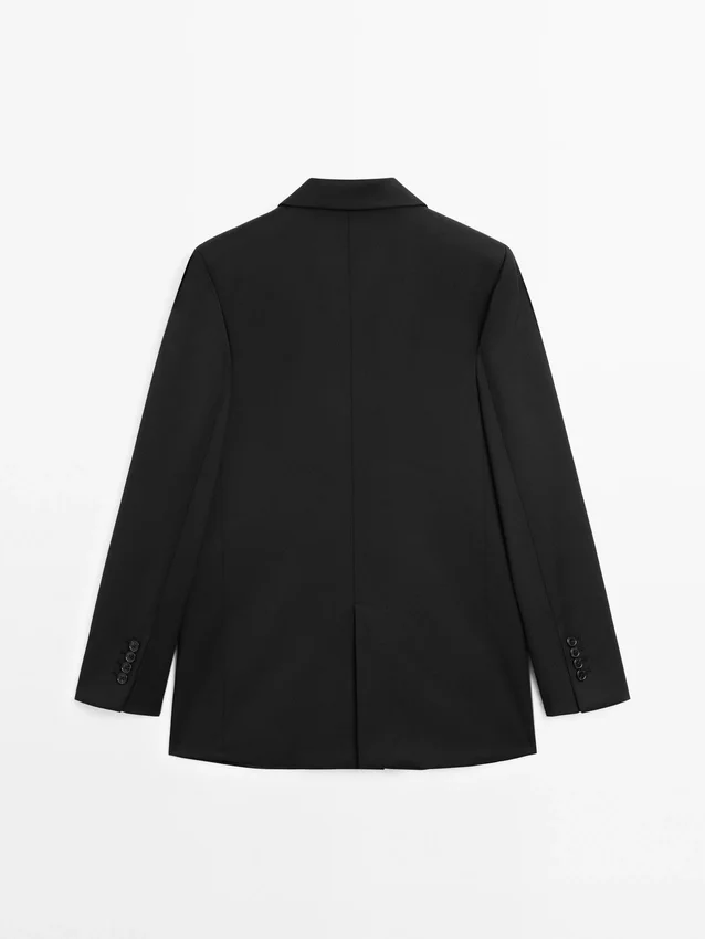 Extra fijne wollen Blazers met twee knopen Extra fijne wollen Blazers met twee knopen