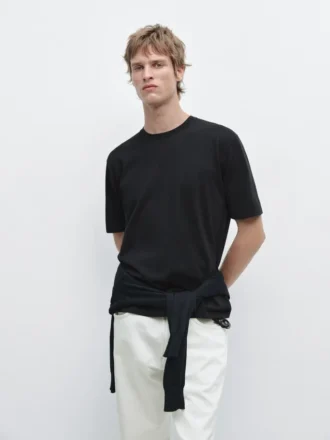 Gebreid katoen T-shirt