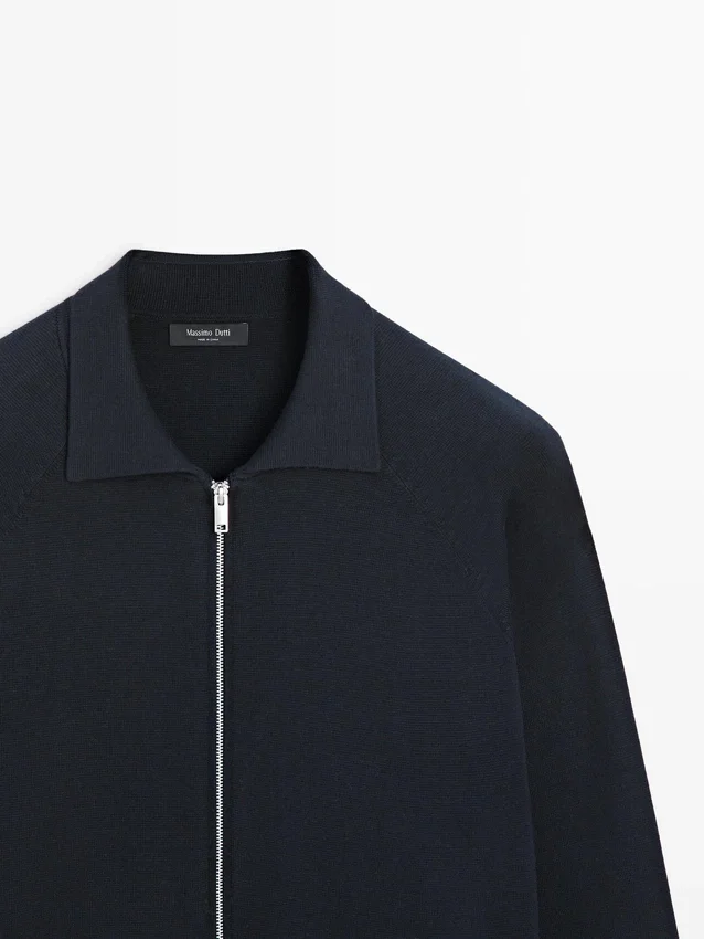 Gebreid vest met ritssluiting van katoenmix Gebreid vest met ritssluiting van katoenmix