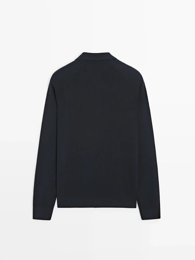 Gebreid vest met ritssluiting van katoenmix Gebreid vest met ritssluiting van katoenmix