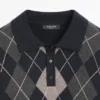 Gebreide trui met argyle-details
