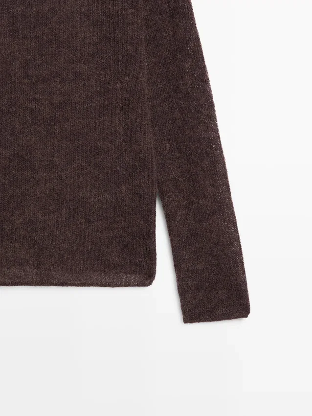 Gebreide trui van een alpaca- en wolmix Gebreide trui van een alpaca- en wolmix