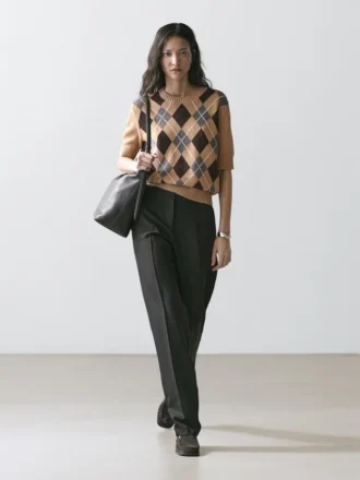 Gebreide trui van katoen met argylepatroon