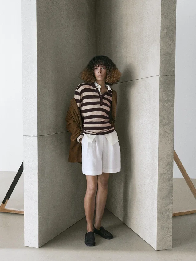 Gebreide trui van katoenmix Gebreide trui van katoenmix