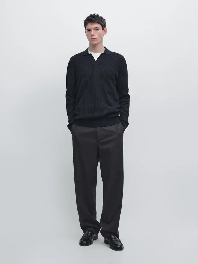 Gebreide trui van katoenmix Gebreide trui van katoenmix