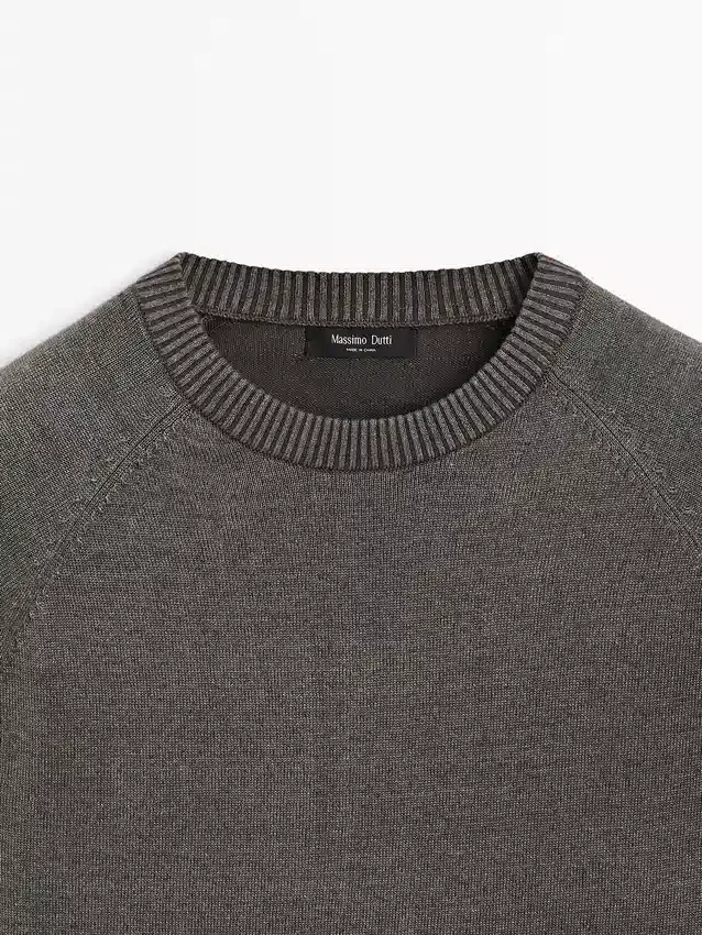 Gebreide trui van katoenmix Gebreide trui van katoenmix